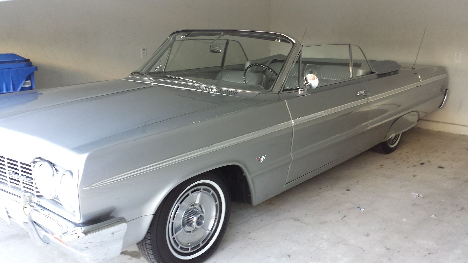 Silver classic convertible